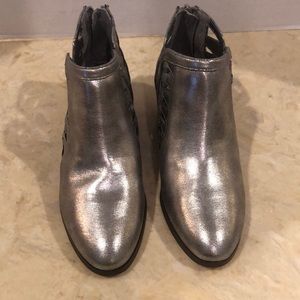 Vince Camuto “Peera” Silver Ankle Boots